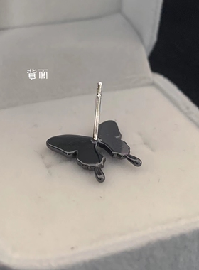 永夜紫色蝴蝶耳钉女迷你耳骨钉