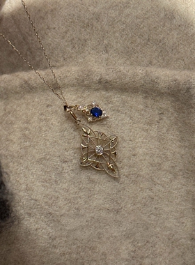 镂空树叶吊坠项链女时尚气质百搭