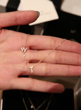 字母吊坠极细项链女2026新款