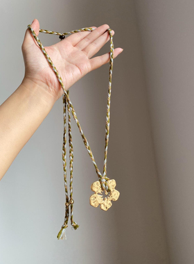 扶桑花项链高级感小众百搭颈链