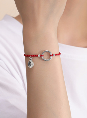 平安扣手链女情侣款和田玉手绳