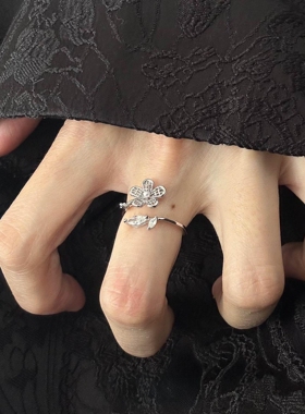 银色镂空戒指女小众设计气质百搭