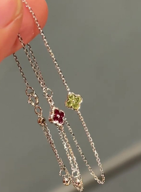 韩系四叶草手链女款轻奢小众精致