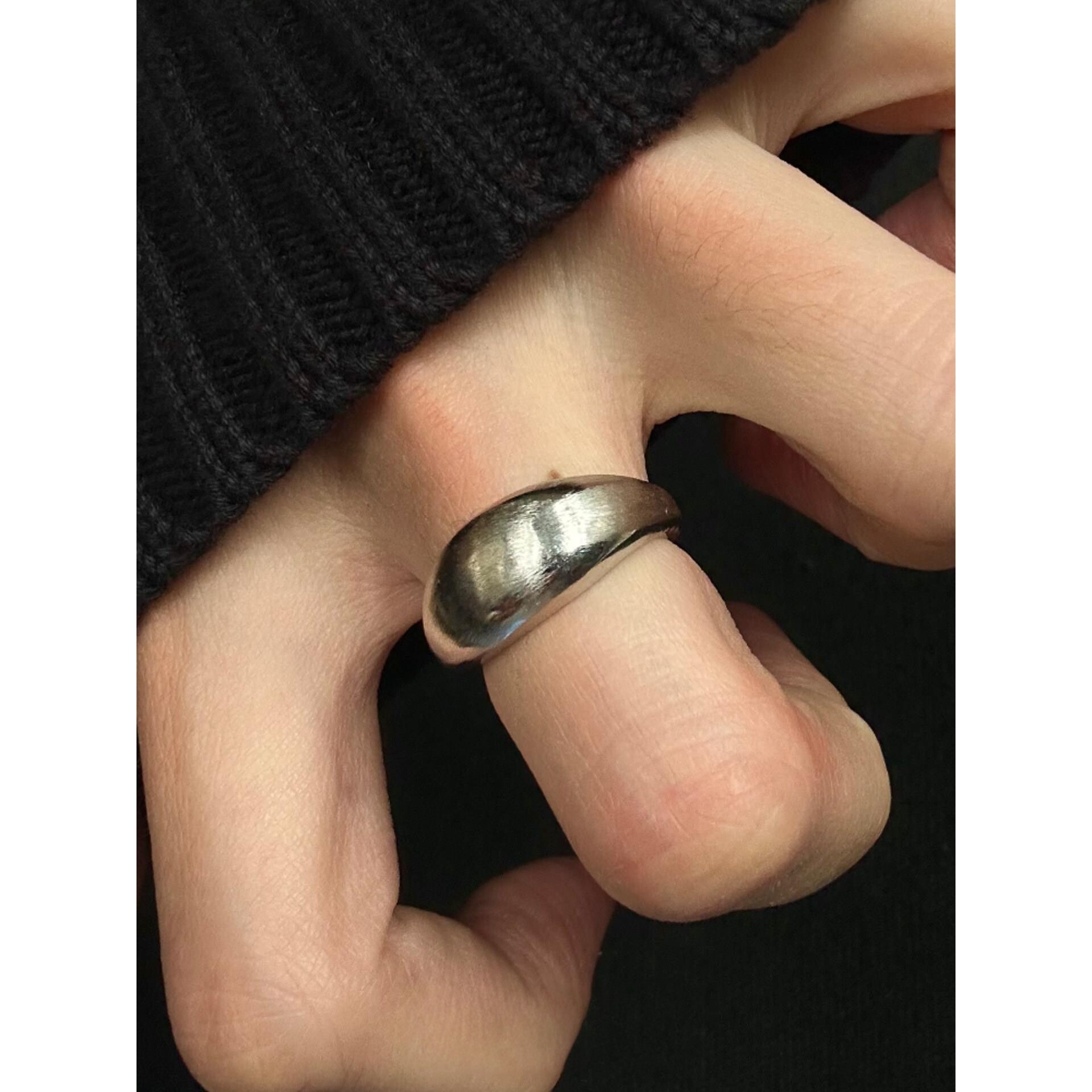 Silver plain ring for women 2026 new style temperament ring