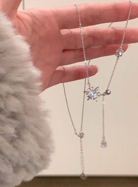 银色浪漫星球项链女精致百搭颈链