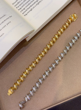 金色电话线手链女生轻奢小众精致