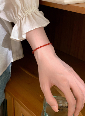 红玛瑙手链红锦鲤手绳叠戴手饰