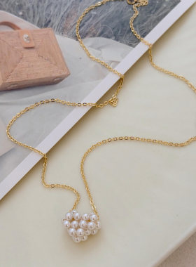 白色仿珍珠项链女2026新款颈链