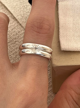 双层烟花连体戒指女2026新款气质