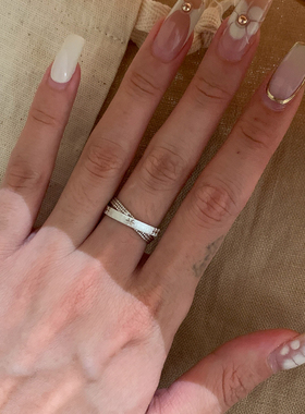 不掉色双层八星芒戒指气质百搭