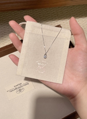 银色水滴项链女配饰时尚精致颈链