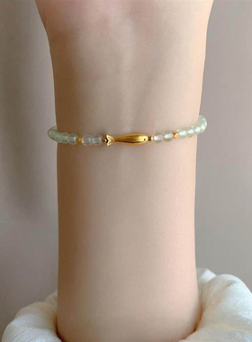 金色小黄鱼串珠手链2026新款手串