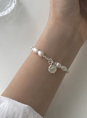 碎银珍珠手链女ins小众设计