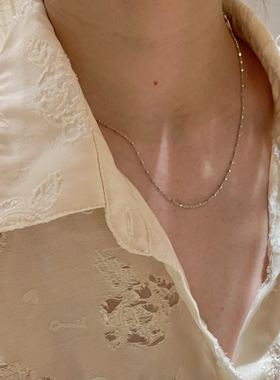 银色素链项链女配饰高级感颈链