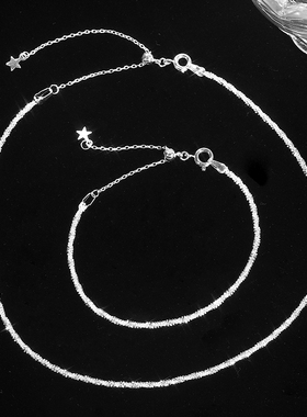 925纯银满天星简约气质吊坠素链