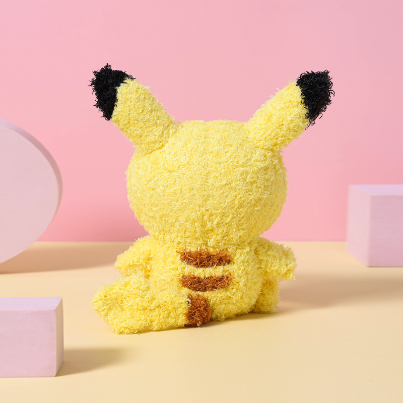 日本pokemon宝可梦神奇宝贝正版卷毛皮卡丘公仔玩偶娃娃毛绒玩具 - 图2