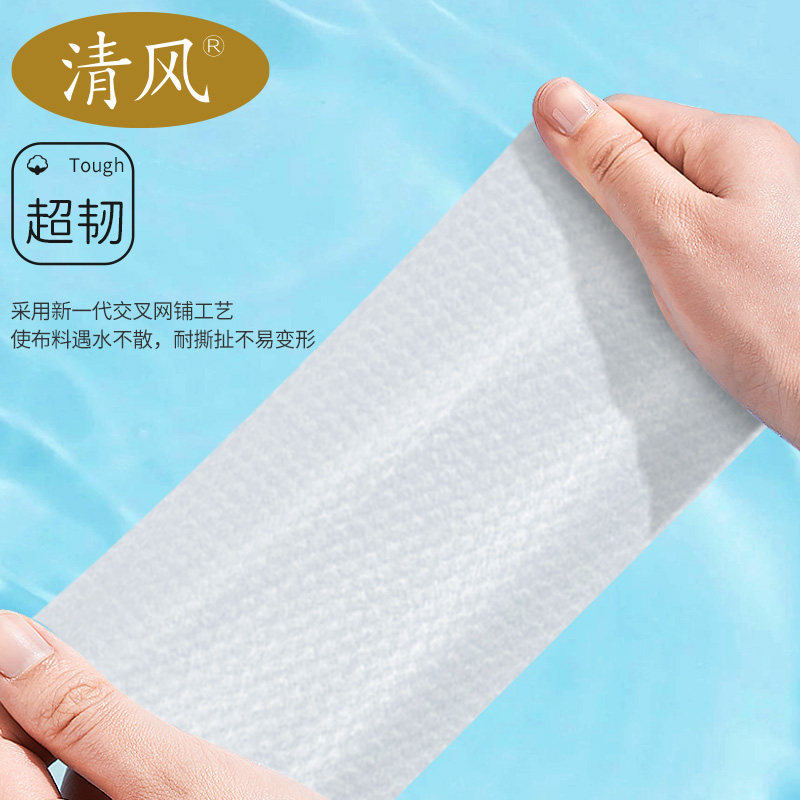 清风洗脸巾壁挂式一次性棉柔巾加厚加大悬挂式洗面巾擦脸洁面毛巾,淘宝优惠券,粉丝福利购,淘宝优惠卷