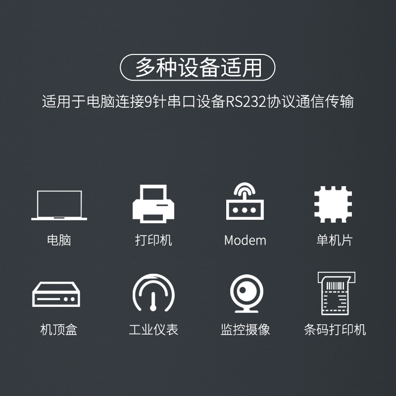 db9串口线9针公对母对母孔延长rs232九芯直连交叉定做com口数据线-图2