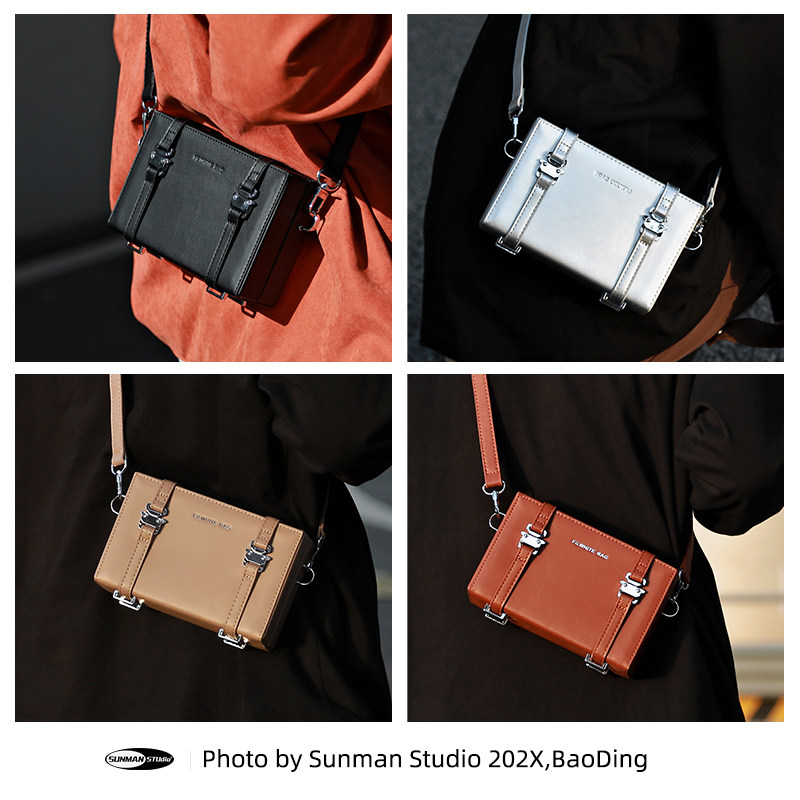 潮牌小方包男生小众高级感背包男包盒子包ins潮包单肩包男斜挎包,淘宝优惠券,粉丝福利购,淘宝优惠卷