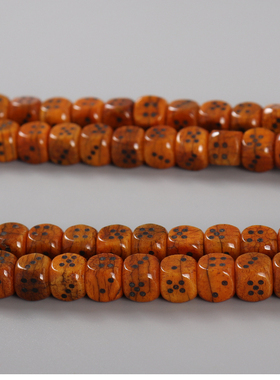 藏传老牛骨骰子珠108颗念珠 藏式佛珠长手串男女 本命年手链