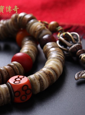 【一物一图】藏传老骨手持长串 藏式佛珠念珠男女 多宝长手串