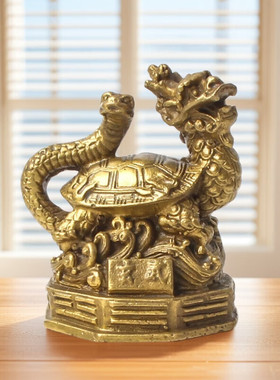 四方位蛇龟二将摆件玄武