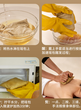 院线专供 艾灸古法瑶熨包热敷包瑶熨推拿揉捏热灸艾草包袋美院容