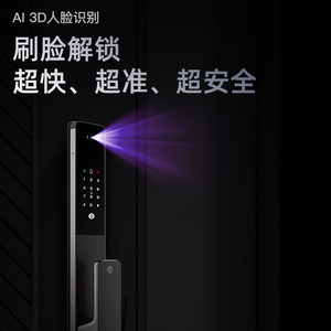 凯迪仕智能门锁Q2FV V2人脸指纹密码猫眼家用入户电子智能锁