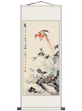 张大千兰花名家卧室景区礼品挂画