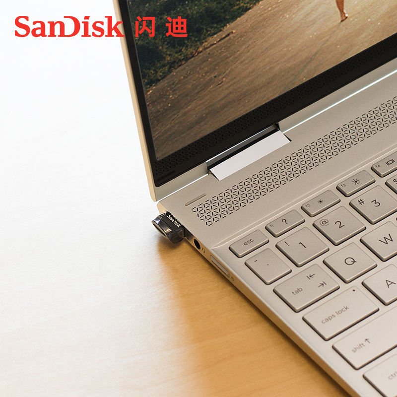 闪迪U盘128G车载U盘高速usb3.1优盘正品音乐酷豆CZ430办公学生 - 图1