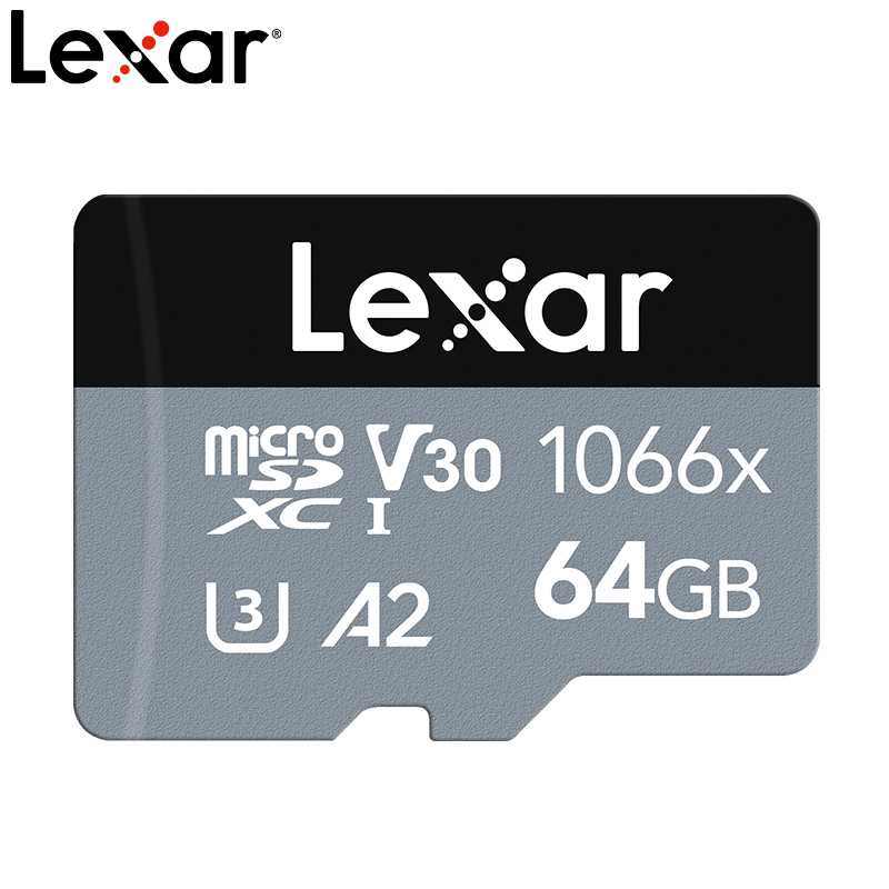 Lexar雷克沙64g tf卡1066x高速gopro相机无人机内存卡MicroSD存储-图0