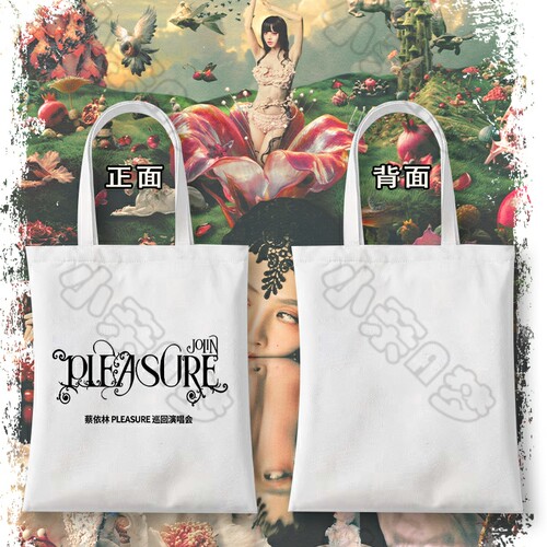 蔡依林2026PLEASURE巡回演唱会帆布袋周边粉丝应援单肩通勤包 - 图1