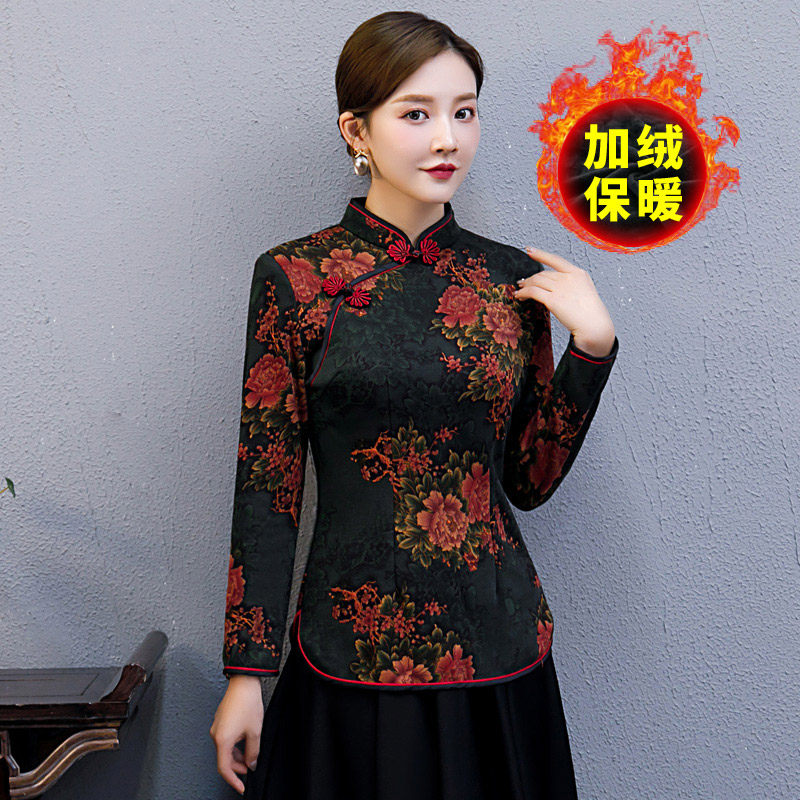 唐装女装中国风冬季新款盘扣小棉袄 蕾倩上衣