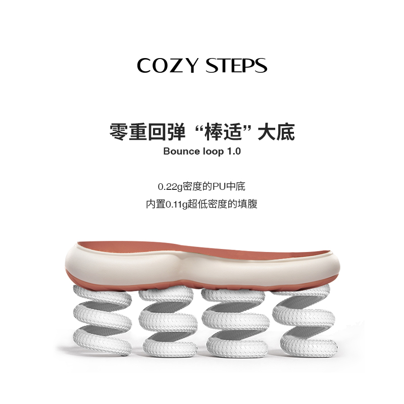 COZY STEPS可至轻氧回弹氧气鞋厚底拖鞋女式休闲凉鞋女夏外穿6039-图3