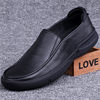 Foreign trade original men's casual leather shoes men's spring and summer genuine leather soft breathable men's toe layer cowhide slip-on dad shoes