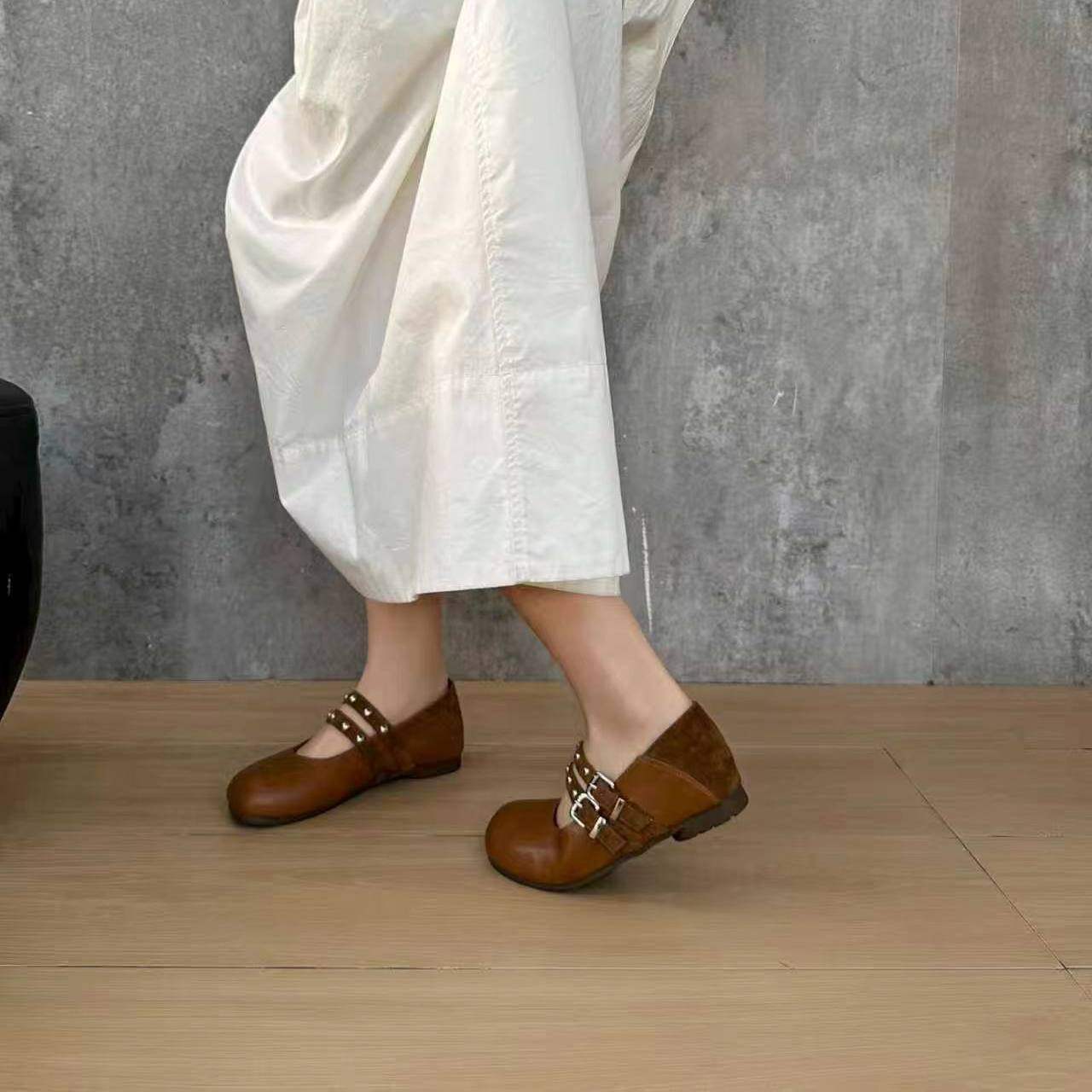 c女鞋单鞋26新款时装单鞋平底鞋玛丽珍女鞋方头单鞋 可踩时尚百搭,淘宝优惠券,粉丝福利购,淘宝优惠卷