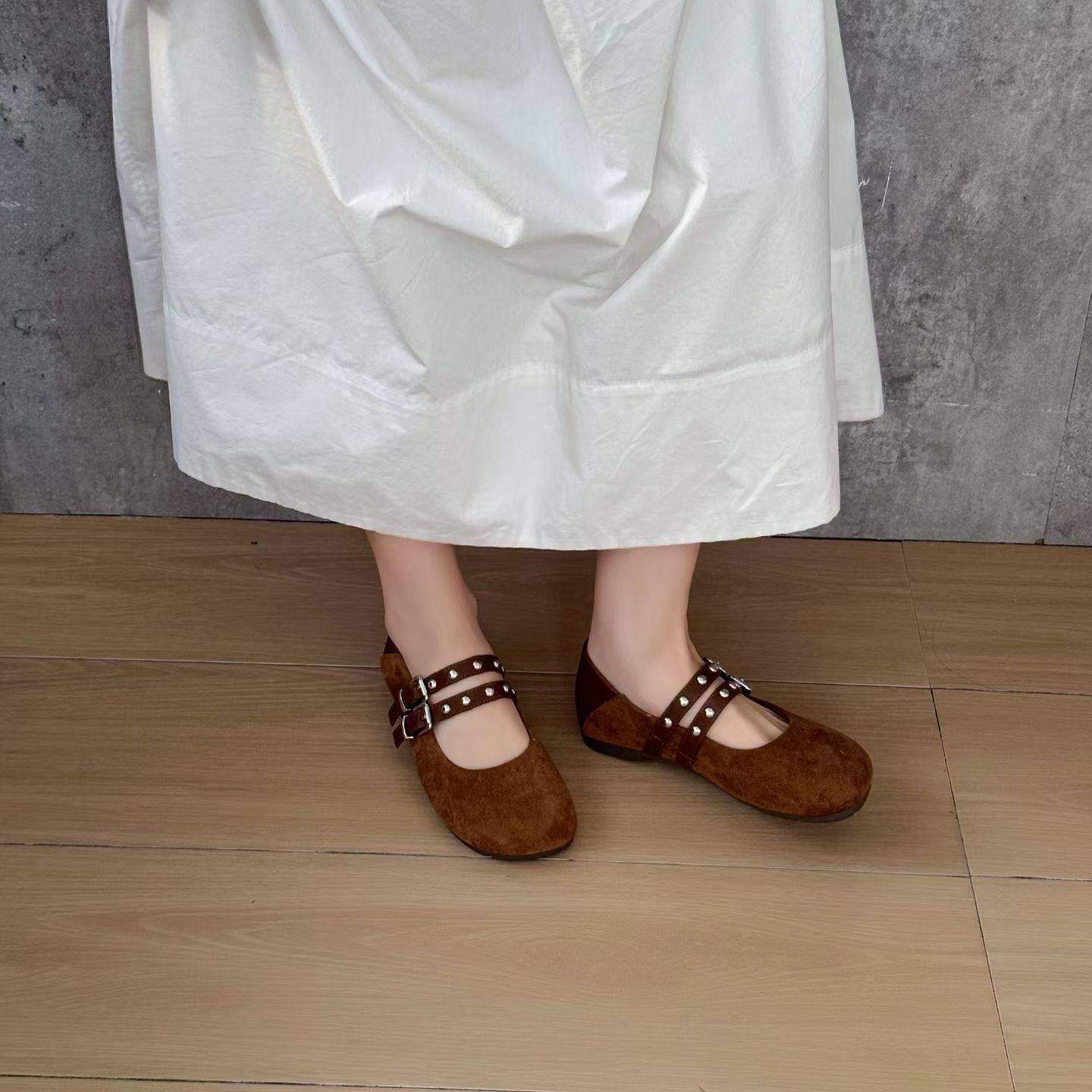 c女鞋单鞋26新款时装单鞋平底鞋玛丽珍女鞋方头单鞋 可踩时尚百搭,淘宝优惠券,粉丝福利购,淘宝优惠卷