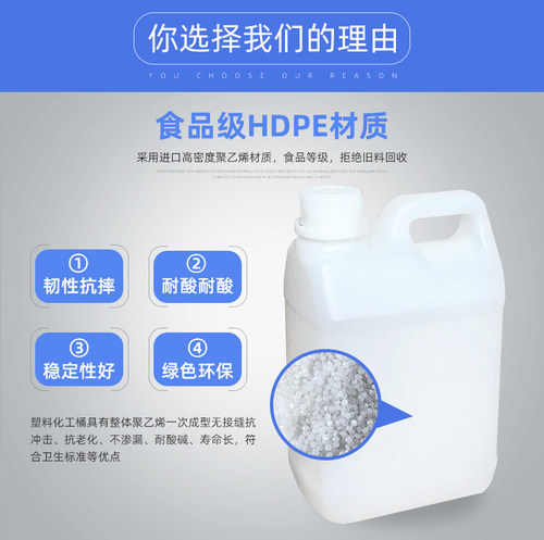 1-10升塑料罐包装瓶5L酒壶消毒液分装桶10L食品香精扁罐2L化工瓶 - 图0