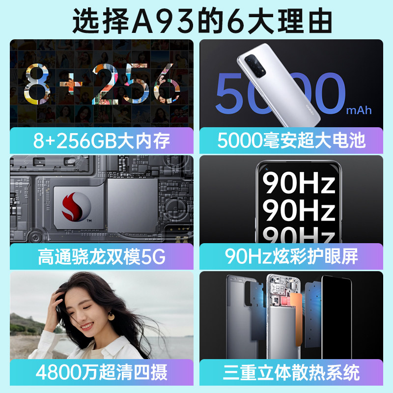 【立减460】oppo a93 oppoa93 oppo OPPO聚洪欧珀手机