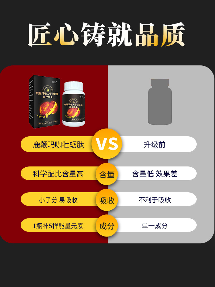 仁和片鹿鞭男人性用品补品可搭男性 汇康保健品玛咖提取物