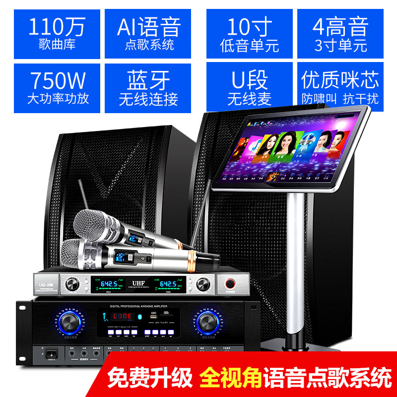 威钻9880家庭ktv套装全套10寸音响 威钻KTV/卡拉OK音箱
