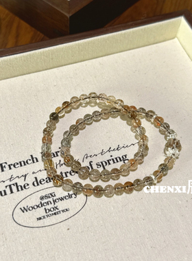 天然黑金超手链女时尚小清新简约双圈手串礼物百搭送女友BAC966