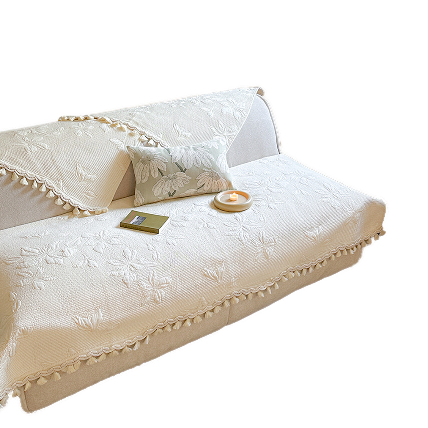 M.life 纯棉水洗棉 重工绣花沙发垫沙发套罩坐垫盖布垫布沙发盖巾,淘宝优惠券,粉丝福利购,淘宝优惠卷