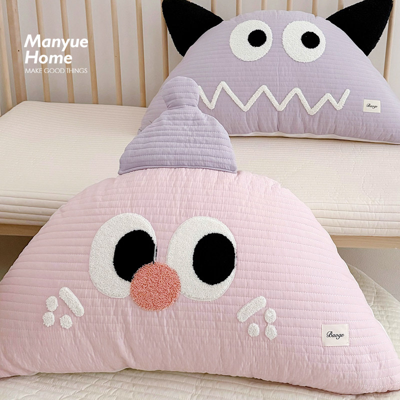 M.life 卡通ins风全棉绗缝床头靠垫沙发抱枕大靠背儿童房纯棉靠枕,淘宝优惠券,粉丝福利购,淘宝优惠卷