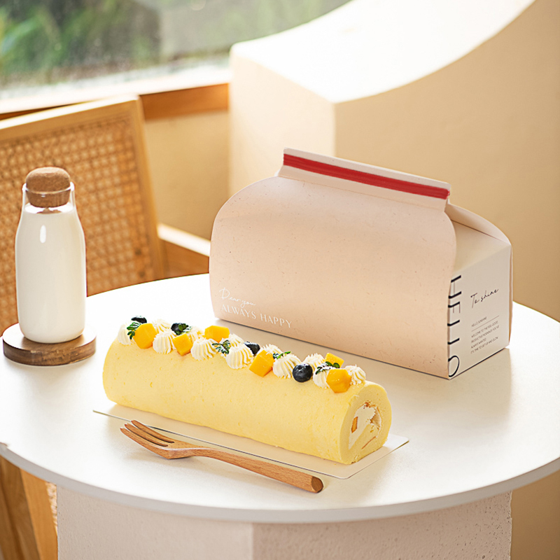 毛巾蛋糕卷瑞士卷蛋糕包装盒甜品生吐司面包磅蛋糕盒野餐打包盒子 - 图2