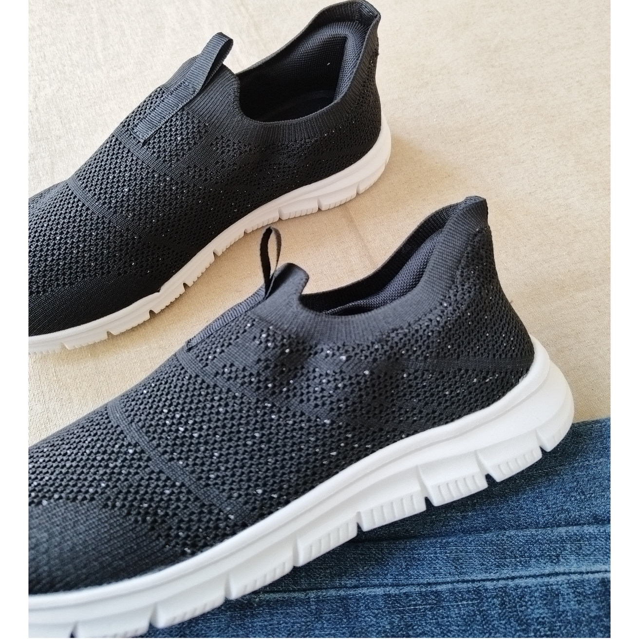 外贸原单女士一脚蹬圆头休闲平底防滑低帮系带时尚飞织网面鞋大码,淘宝优惠券,粉丝福利购,淘宝优惠卷