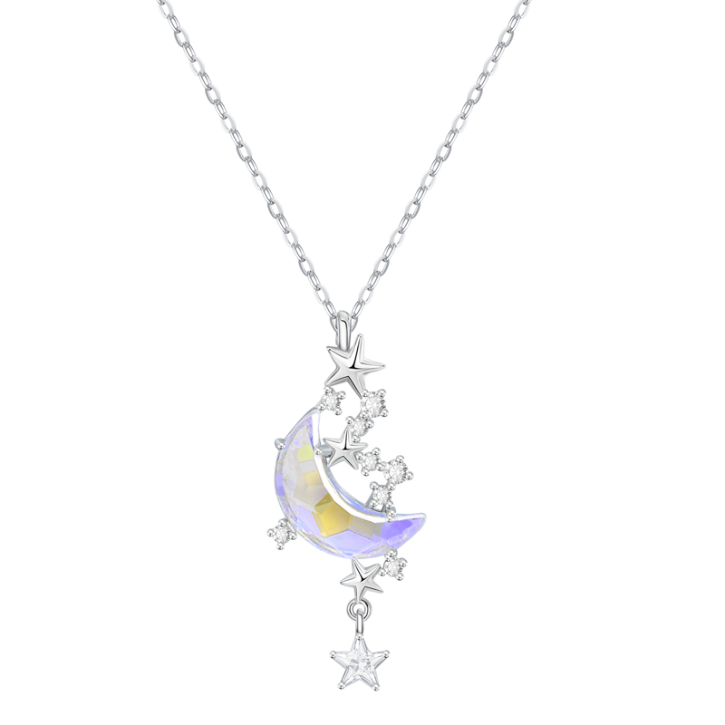 月溅星河项链女星星月亮纯银吊坠锁骨 年新款小众轻奢生日礼物 2020 月溅星河项链女星星月亮纯银吊坠锁骨 年新款小众轻奢生日礼物 2020