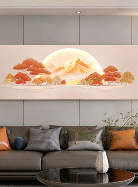 背有靠山3D浮雕山水画