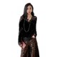 Sexy hollow velvet patchwork commuting ເສື້ອ lace slim