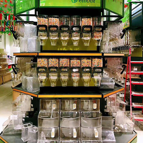青岚湖食品盒糖果盒五谷杂粮盒麦片分配器重力盒透明加厚食品盒 - 图2